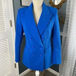 Express Blue Buttoned Suit Blazer Jacket Large
